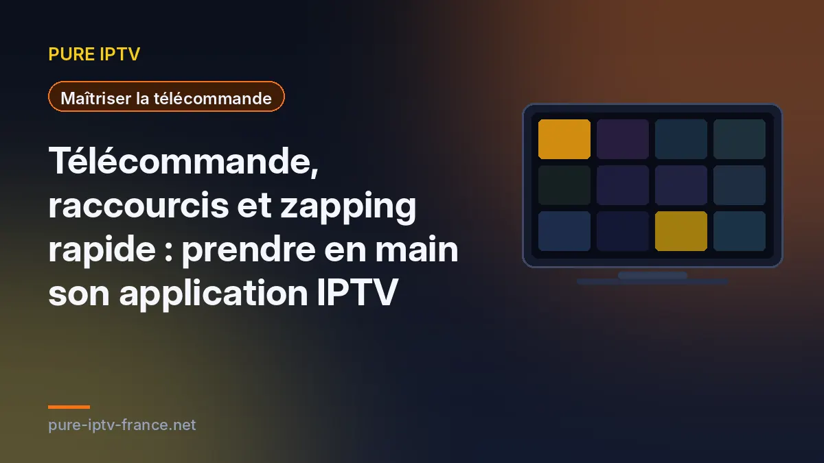 Télécommande IPTV pointée vers une application de chaînes sur Smart TV Télécommande IPTV pointée vers une application de chaînes sur Smart TV